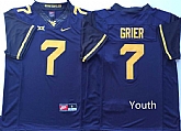 Youth West Virginia Mountaineers 7 Will Grier Blue Nike College Football Jersey,baseball caps,new era cap wholesale,wholesale hats